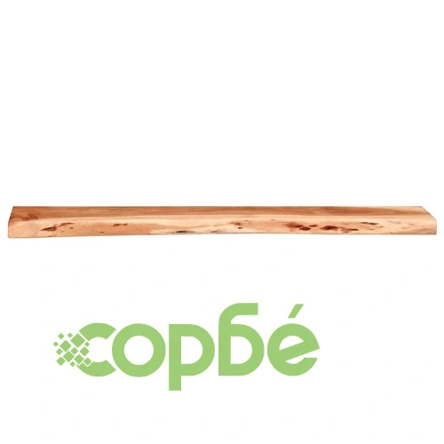 Стенни рафтове от масивно акациево дърво, 2 бр, 100x20x3,5 см ➤ топ цена ➤ sorbe.bg