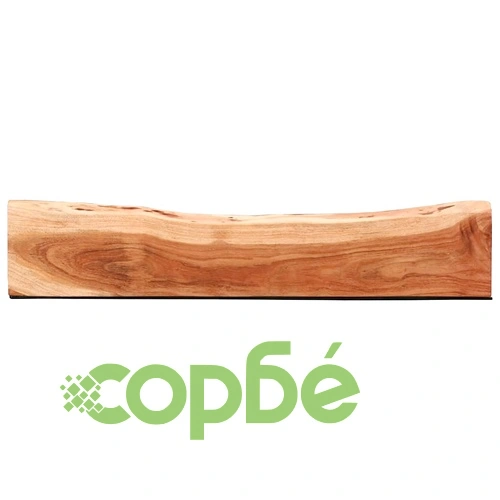 Стенни рафтове от масивно акациево дърво, 2 бр, 100x20x3,5 см ➤ топ цена ➤ sorbe.bg