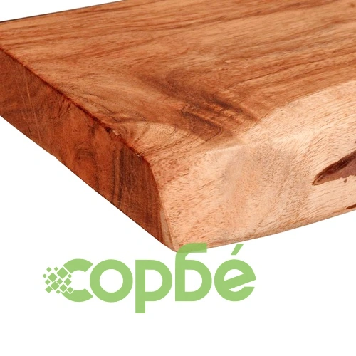 Стенни рафтове от масивно акациево дърво, 2 бр, 100x20x3,5 см ➤ топ цена ➤ sorbe.bg