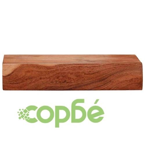Стенни рафтове, 2 броя, 40x17x8 см, масивно акациево дърво ➤ топ цена ➤ sorbe.bg