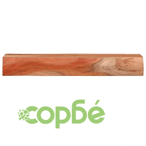 Стенни рафтове от масивно акациево дърво, 2 бр, 60x17x8 см ➤ топ цена ➤ sorbe.bg