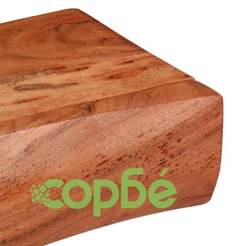 Стенни рафтове от масивно акациево дърво, 2 бр, 80x17x8 см ➤ топ цена ➤ sorbe.bg