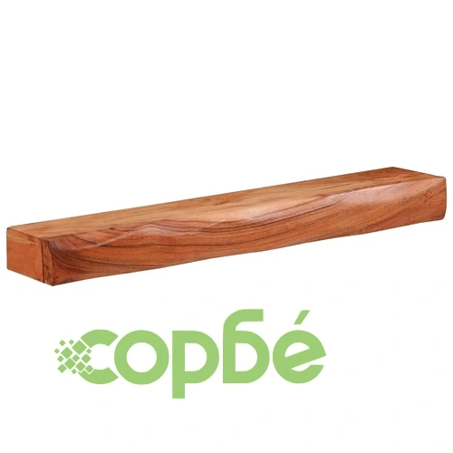 Стенни рафтове от масивно акациево дърво, 2 бр, 80x17x8 см ➤ топ цена ➤ sorbe.bg