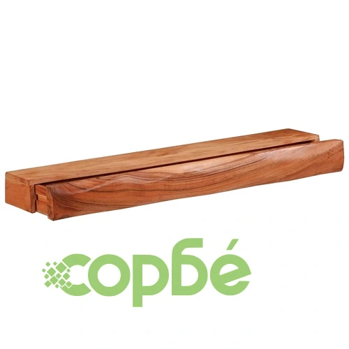 Стенни рафтове от масивно акациево дърво, 2 бр, 80x17x8 см ➤ топ цена ➤ sorbe.bg