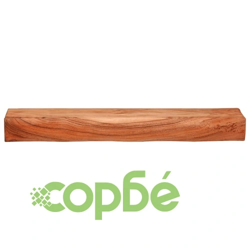 Стенни рафтове от масивно акациево дърво, 2 бр, 80x17x8 см ➤ топ цена ➤ sorbe.bg