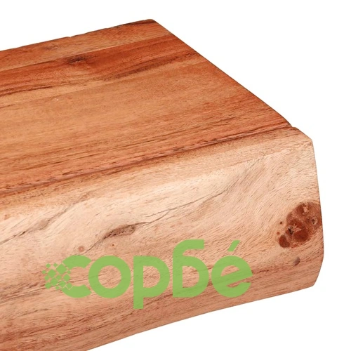 Стенни рафтове от масивно акациево дърво, 2 бр, 100x17x8 см ➤ топ цена ➤ sorbe.bg