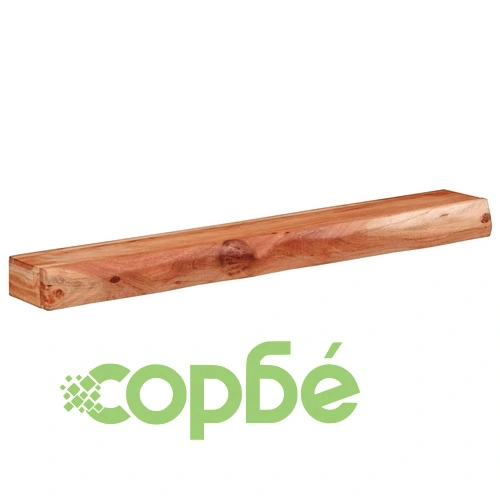 Стенни рафтове от масивно акациево дърво, 2 бр, 100x17x8 см ➤ топ цена ➤ sorbe.bg