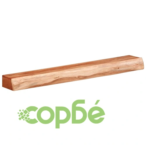 Стенни рафтове от масивно акациево дърво, 2 бр, 100x17x8 см ➤ топ цена ➤ sorbe.bg