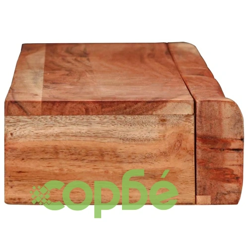 Стенни рафтове от масивно акациево дърво, 2 бр, 100x17x8 см ➤ топ цена ➤ sorbe.bg