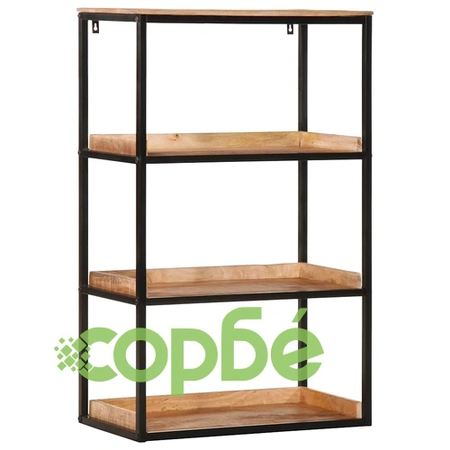 Книжарка от масивна мангова дървесина 70x35x110 см кафява ➤ топ цена ➤ sorbe.bg