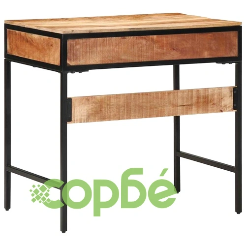 Писателско бюро от масивно мангово дърво 80x50x75 см кафяво матово ➤ топ цена ➤ sorbe.bg