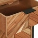 Шкаф от масивна акациева дървесина 100x30x75 см кафяв