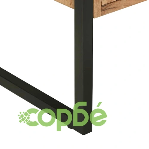 Шкаф от масивна акациева дървесина 100x30x75 см кафяв ➤ топ цена ➤ sorbe.bg