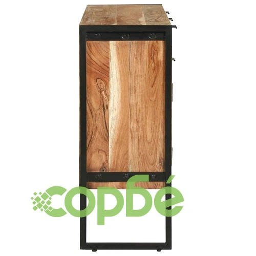 Шкаф от масивна акациева дървесина 100x30x75 см кафяв ➤ топ цена ➤ sorbe.bg