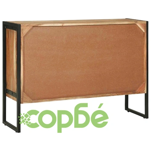 Шкаф от масивна акациева дървесина 100x30x75 см кафяв ➤ топ цена ➤ sorbe.bg