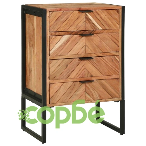 Служебен шкаф 50 x 35 x 75 см, масивна акациева дървесина ➤ топ цена ➤ sorbe.bg