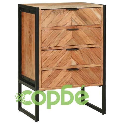 Служебен шкаф 50 x 35 x 75 см, масивна акациева дървесина ➤ топ цена ➤ sorbe.bg
