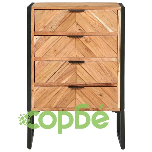 Служебен шкаф 50 x 35 x 75 см, масивна акациева дървесина ➤ топ цена ➤ sorbe.bg