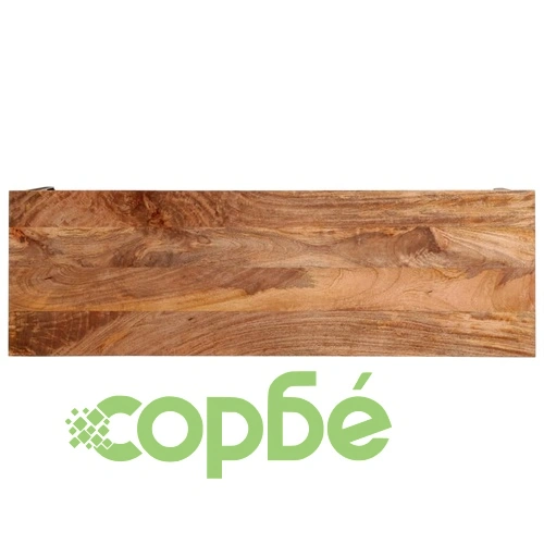 Елегантна конзолна маса от масивно манго дърво и желязо, кафява, 110x35x76см ➤ топ цена ➤ sorbe.bg