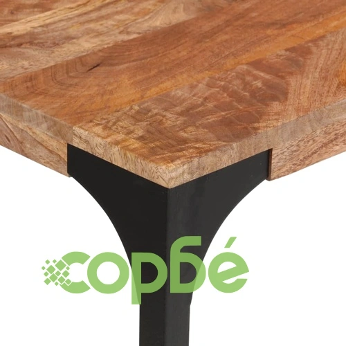 Елегантна конзолна маса от масивно манго дърво и желязо, кафява, 110x35x76см ➤ топ цена ➤ sorbe.bg