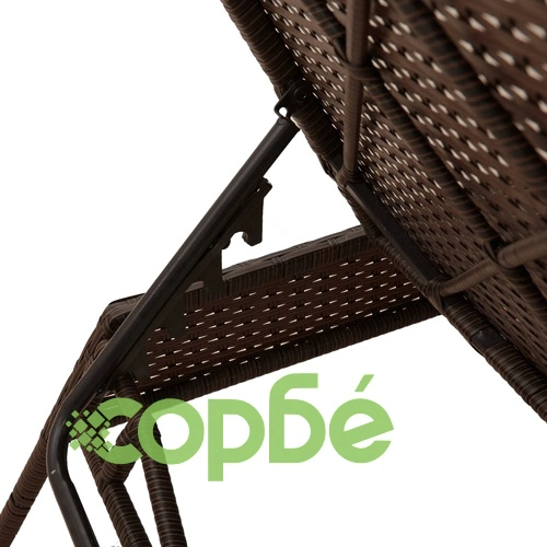 Шезлонг, 2 броя, с масичка, кафяв, полиратан, 200 x 55 см ➤ топ цена ➤ sorbe.bg