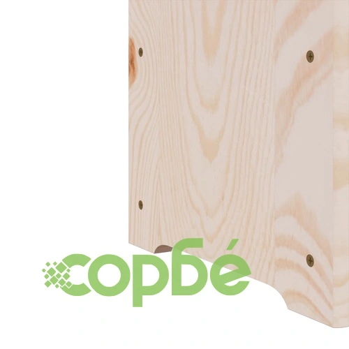 Поставка за вино от масивна чамова дървесина 72,5x25x111,5 см за 63 бутилки ➤ топ цена ➤ sorbe.bg