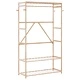 Бамбукова закачалка за дрехи с 3 рафта и 4 куки 110x40x175 см