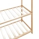 Бамбукова закачалка за дрехи с 3 рафта и 4 куки 110x40x175 см