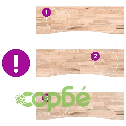 Плот за бюро 160x50x2,5 см масивен дъб необработен правоъгълен ➤ топ цена ➤ sorbe.bg