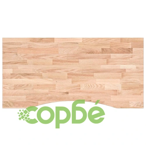 Плот за бюро от масивен дъб 100x60x2,5 cm, необработен, правоъгълен ➤ топ цена ➤ sorbe.bg