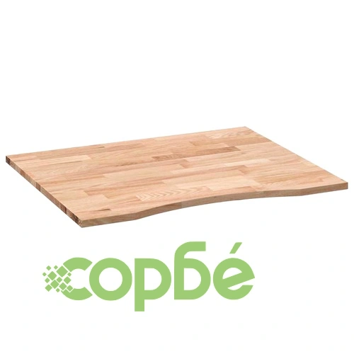 Плот за бюро от масивен дъб 100x80x2,5 cm - правоъгълен, необработен ➤ топ цена ➤ sorbe.bg