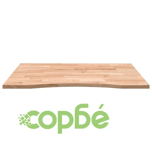 Плот за бюро от масивен дъб 100x80x2,5 cm - правоъгълен, необработен ➤ топ цена ➤ sorbe.bg