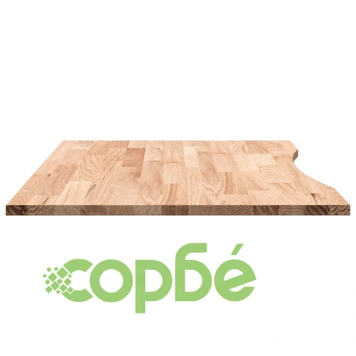 Плот за бюро от масивен дъб 100x80x2,5 cm - правоъгълен, необработен ➤ топ цена ➤ sorbe.bg