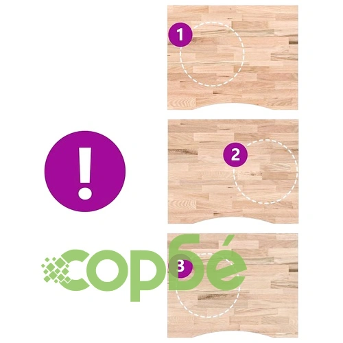 Плот за бюро от масивен дъб 100x80x2,5 cm - правоъгълен, необработен ➤ топ цена ➤ sorbe.bg