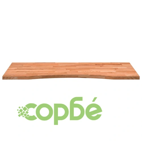 Плот за бюро от масивен дъб, светлокафяв, 100x60x2,5 см, правоъгълен ➤ топ цена ➤ sorbe.bg