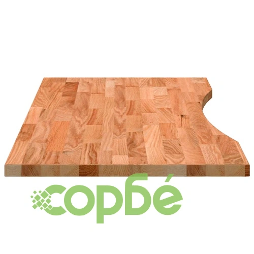 Плот за бюро от масивен дъб, светлокафяв, 100x60x2,5 см, правоъгълен ➤ топ цена ➤ sorbe.bg