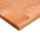 Плот за бюро от масивен дъб, светлокафяв, 100x60x2,5 см, правоъгълен