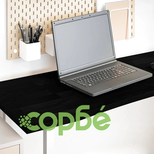 Плот за бюро от масивен дъб, тъмнокафяв, 160x50x2,5 см, правоъгълна форма ➤ топ цена ➤ sorbe.bg