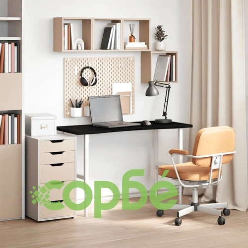 Плот за бюро от масивен дъб, тъмнокафяв, 120x60x2,5 см, правоъгълен ➤ топ цена ➤ sorbe.bg