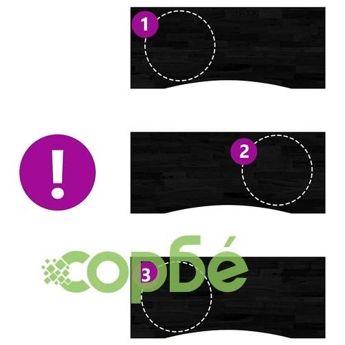 Плот за бюро от масивен дъб, тъмнокафяв, 120x60x2,5 см, правоъгълен ➤ топ цена ➤ sorbe.bg