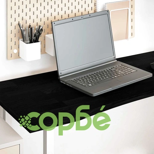 Плот за бюро от масивен дъб, тъмнокафяв, 140x60x2,5 см, правоъгълен ➤ топ цена ➤ sorbe.bg