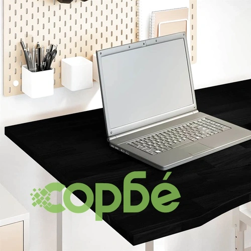 Плот за бюро от масивен дъб, тъмнокафяв, 100x80x2,5 см, правоъгълен ➤ топ цена ➤ sorbe.bg