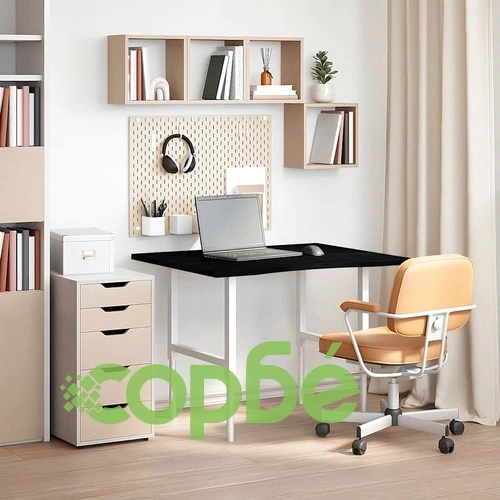 Плот за бюро от масивен дъб, тъмнокафяв, 100x80x2,5 см, правоъгълен ➤ топ цена ➤ sorbe.bg