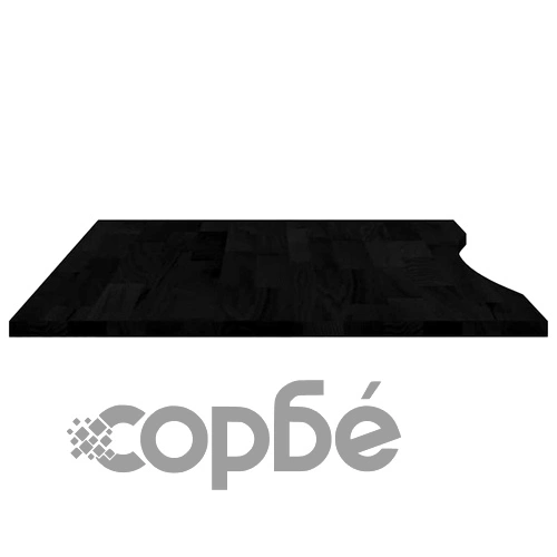 Плот за бюро от масивен дъб, тъмнокафяв, 100x80x2,5 см, правоъгълен ➤ топ цена ➤ sorbe.bg