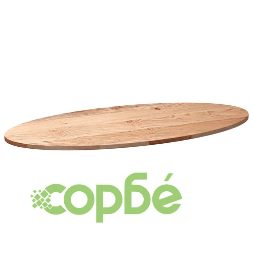 Плот за маса от масивно дъбово дърво, овален, 120x60x2 см ➤ топ цена ➤ sorbe.bg