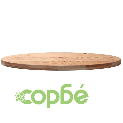 Овален плот за маса от масивно дъбово дърво, 100x50x4 см ➤ топ цена ➤ sorbe.bg