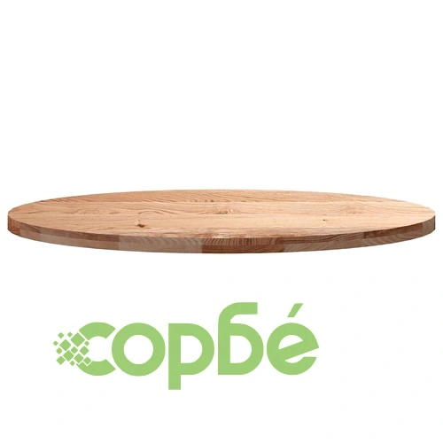 Овален плот за маса от масивно дъбово дърво, 120x60x4 см ➤ топ цена ➤ sorbe.bg