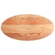 Овален плот за маса от масивен дъб, светлокафяв, 120x60x2 см