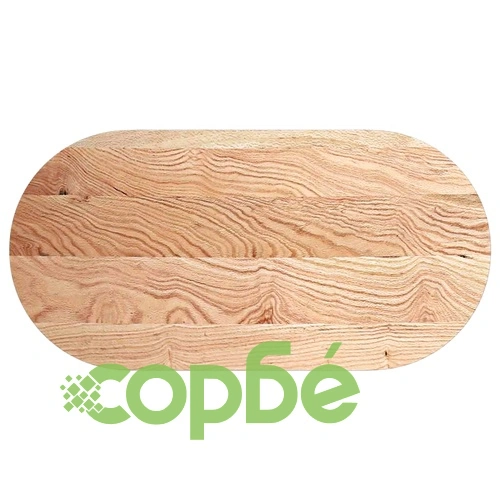 Овален плот за маса от масивно дъбово дърво, 120x60x2 см ➤ топ цена ➤ sorbe.bg