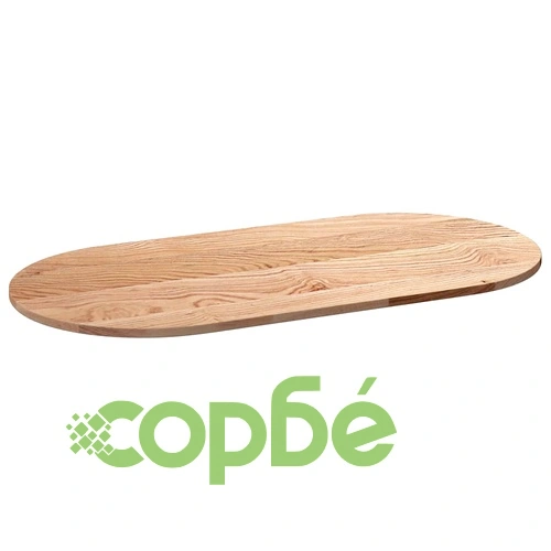 Овален плот за маса от масивно дъбово дърво, 120x60x2 см ➤ топ цена ➤ sorbe.bg